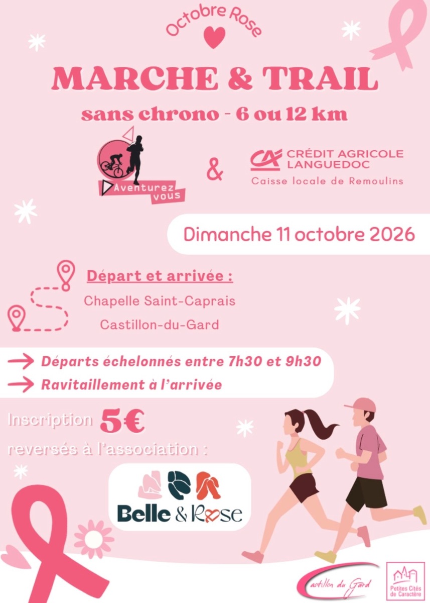MARCHE ET/OU TRAIL OCTOBRE ROSE